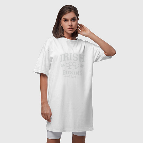 Женская футболка-платье Irish Boxing / Белый – фото 3