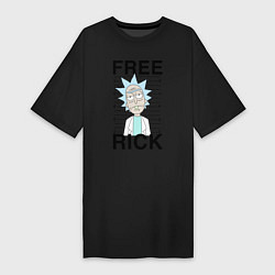 Футболка женская-платье Free Rick, цвет: черный