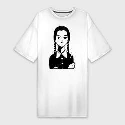 Женская футболка-платье Wednesday Addams