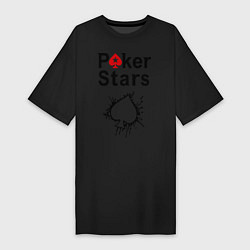 Футболка женская-платье Poker Stars, цвет: черный