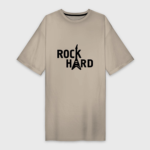 Женская футболка-платье Rock hard / Миндальный – фото 1