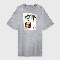 Футболка женская-платье Joker Cards, цвет: меланж
