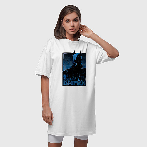 Женская футболка-платье Batman / Белый – фото 3