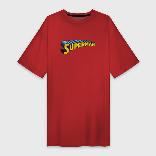Женская футболка-платье Superman / Красный – фото 1