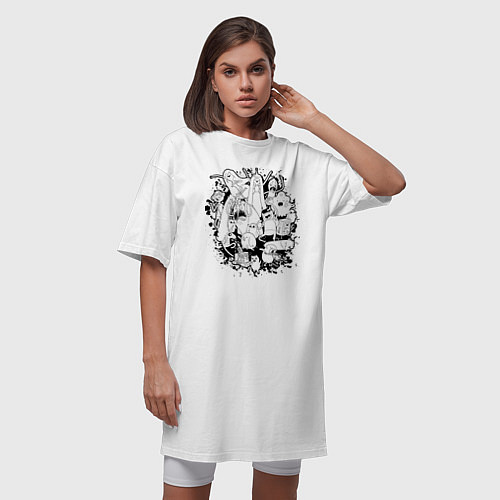 Женская футболка-платье Adventure Time / Белый – фото 3