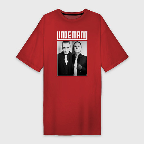 Женская футболка-платье Lindemann / Красный – фото 1