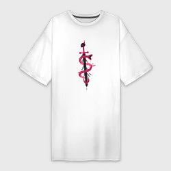 Женская футболка-платье Змея И Меч