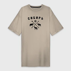 Женская футболка-платье Сибирь