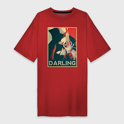 Женская футболка-платье Darling / Красный – фото 1