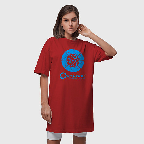Женская футболка-платье PORTAL / Красный – фото 3