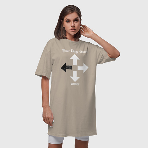 Женская футболка-платье Three Days Grace / Миндальный – фото 3