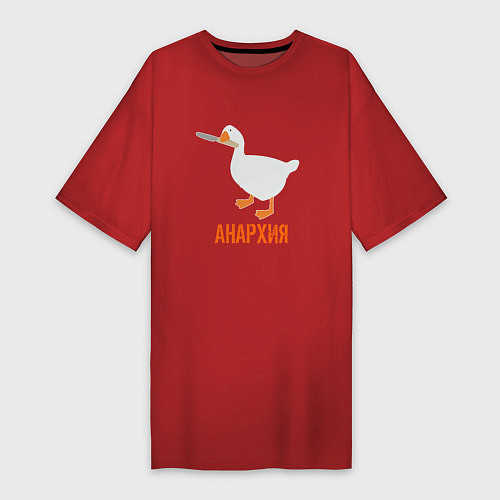 Женская футболка-платье Untitled Goose Анархия / Красный – фото 1