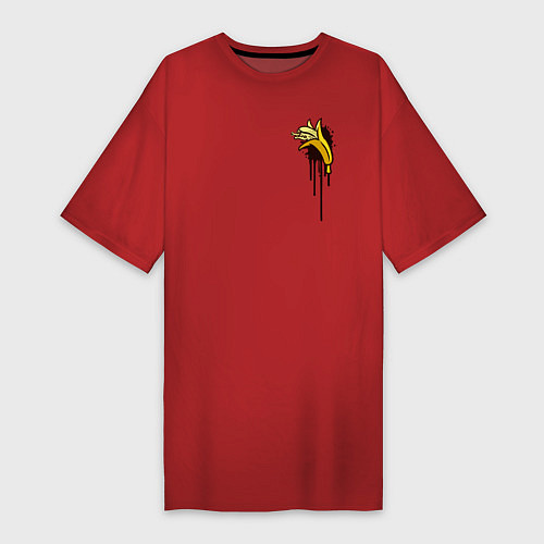 Женская футболка-платье Alien Banana / Красный – фото 1