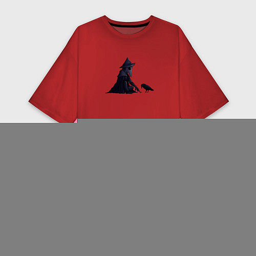 Женская футболка-платье Чумной доктор / Красный – фото 1