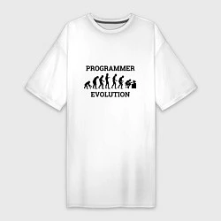 Женская футболка-платье Эволюция программиста