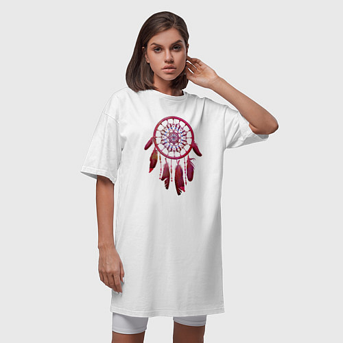 Женская футболка-платье Ловец Снов / Белый – фото 3