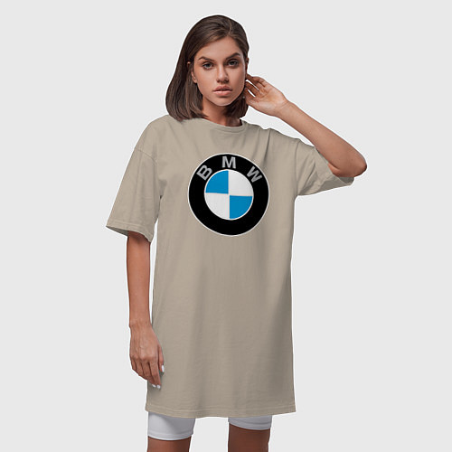 Женская футболка-платье BMW / Миндальный – фото 3