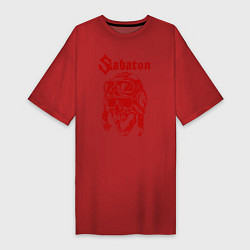 Футболка женская-платье Sabaton, цвет: красный