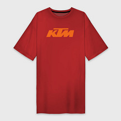 Футболка женская-платье КТм Лого, цвет: красный