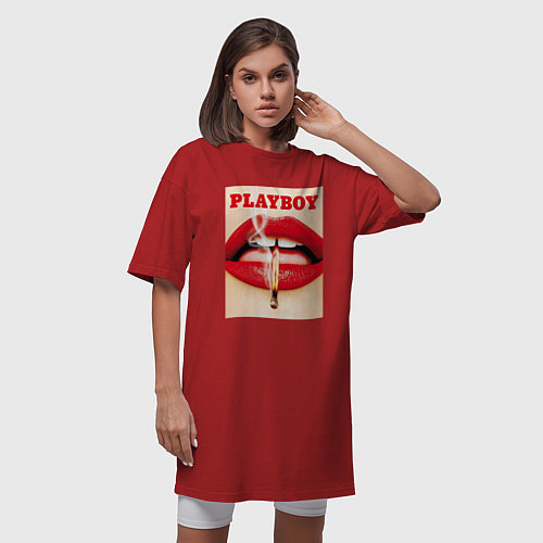 Женская футболка-платье PLAYBOY / Красный – фото 3