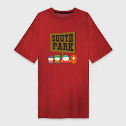 Футболка женская-платье South Park, цвет: красный