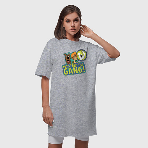 Женская футболка-платье Mystery Inc Gang ! / Меланж – фото 3