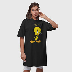 Футболка женская-платье Твити, цвет: черный — фото 2