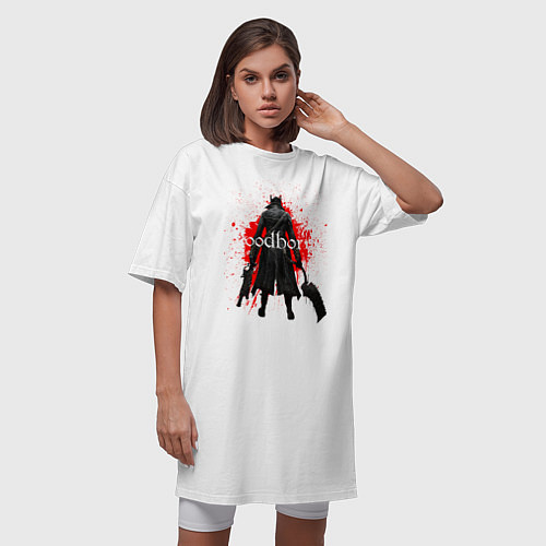 Женская футболка-платье Bloodborne / Белый – фото 3