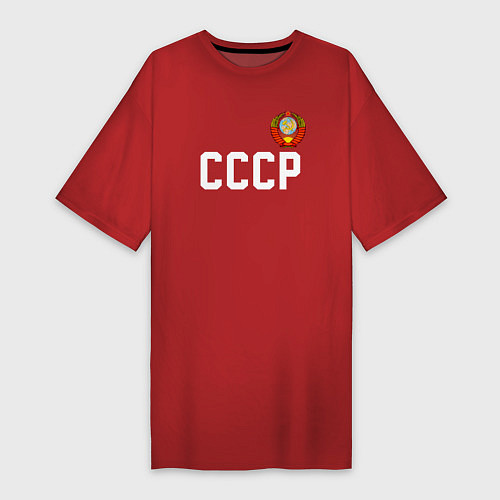 Женская футболка-платье СССР / Красный – фото 1