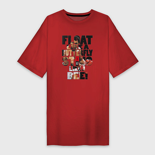 Женская футболка-платье АЛИ / Красный – фото 1