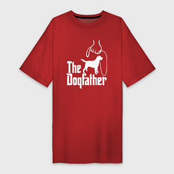 Футболка женская-платье The Dogfather - пародия, цвет: красный
