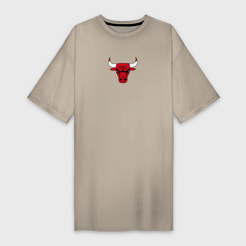 Женская футболка-платье CHICAGO BULLS / Миндальный – фото 1