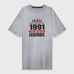 Женская футболка-платье 1991 - рождение легенды