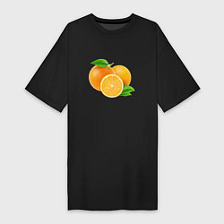 Женская футболка-платье Апельсины