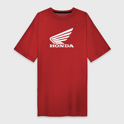 Футболка женская-платье HONDA, цвет: красный