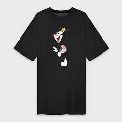 Футболка женская-платье Дот Уорнер Animaniacs, цвет: черный