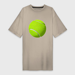 Футболка женская-платье Теннис, цвет: миндальный