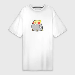 Женская футболка-платье Пухлый попугайчик