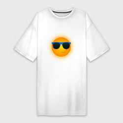 Женская футболка-платье Солнышко в очках