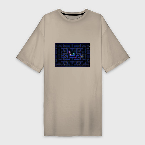 Женская футболка-платье Pacman / Миндальный – фото 1
