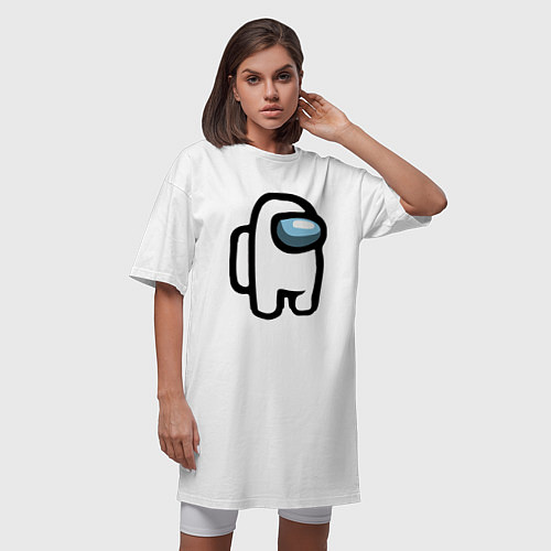 Женская футболка-платье AMONG US / Белый – фото 3