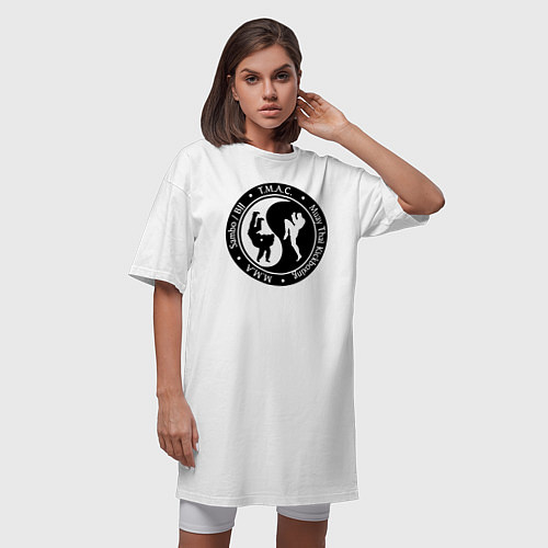 Женская футболка-платье MMA / Белый – фото 3