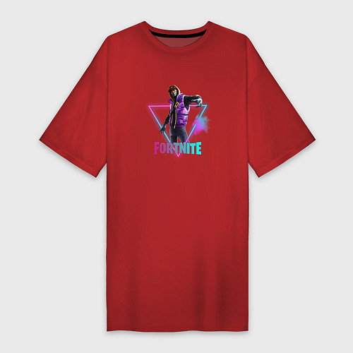 Женская футболка-платье Фортнайт / Красный – фото 1
