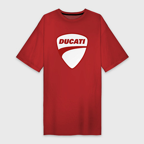 Женская футболка-платье Ducati Logo Дукати Лого Z / Красный – фото 1