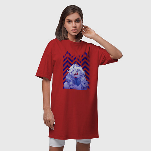 Женская футболка-платье Твин пикс / Красный – фото 3