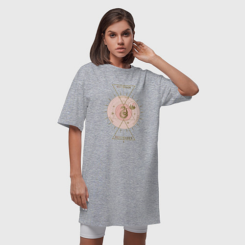 Женская футболка-платье Слизерин / Меланж – фото 3