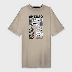 Женская футболка-платье Ahegao