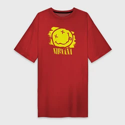 Женская футболка-платье Nirvana Smile