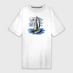 Женская футболка-платье Яхта