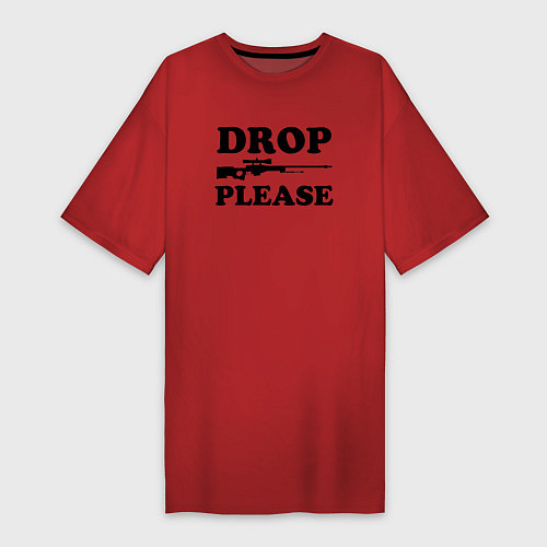 Женская футболка-платье Drop Please / Красный – фото 1
